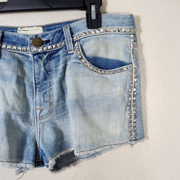 Current/Elliot The Boyfriend Short Silver Stud Wash No. 6007.-0001 Size 27 NWT - Picture 4 of 16